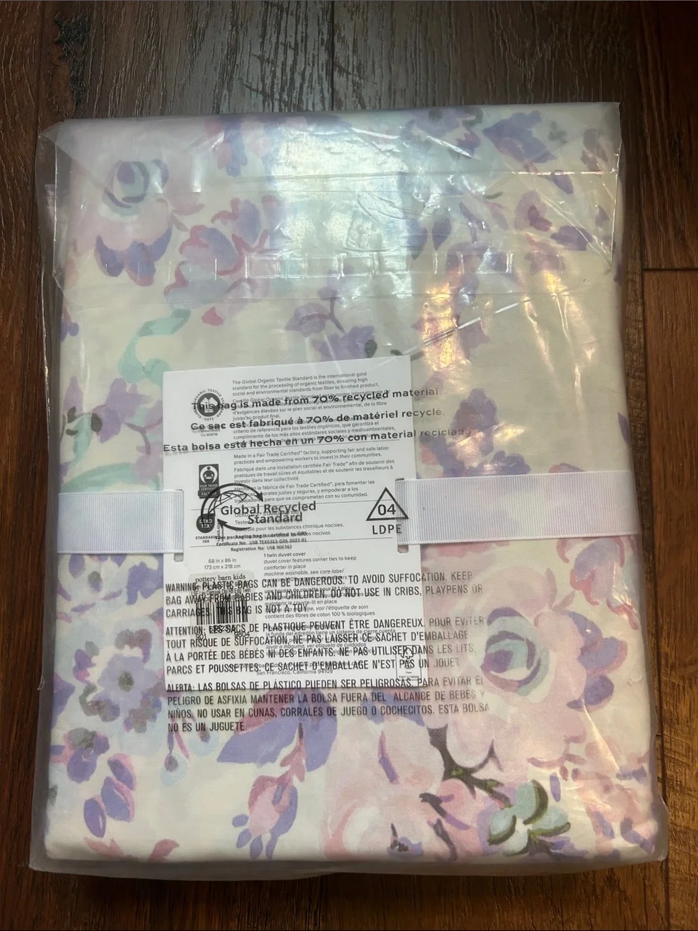 NWT Pottery Barn Kids LoveShackFancy Damask Ruffle Edge Cotton Duvet Cover Twin